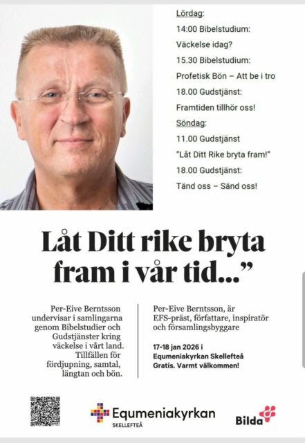 ”Låt Ditt rike bryta fram…” Fördjupningshelg med Per-Eive Berntsson